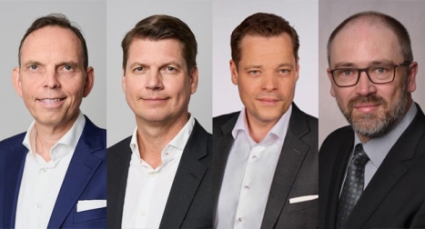 Clarius.Legal AG erweitert durch Übernahme der Ora GmbH das Angbeot im Bereich Datenschutz - Das Führungsteam der neuen CLARIUS.LEGAL-Tochter (v.l.): Dr. Ernst Berger, Nils Oberschelp, Dr. Arnt Glienke und Wolfgang Platte - Foto: CLARIUS.LEGAL